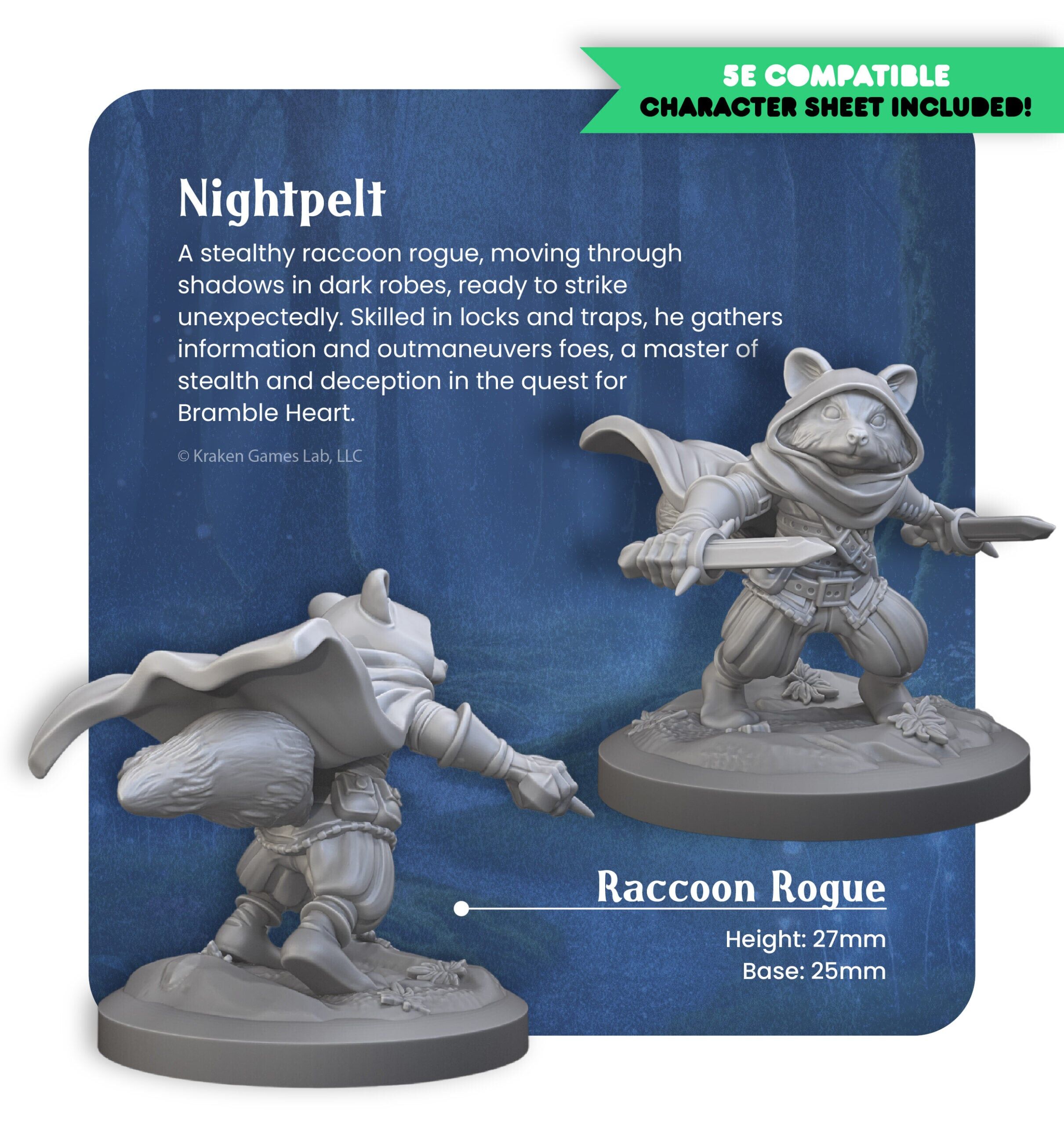 Bramble Heart - Hero Collection 01: Nightpelt, Raccoon Rogue
