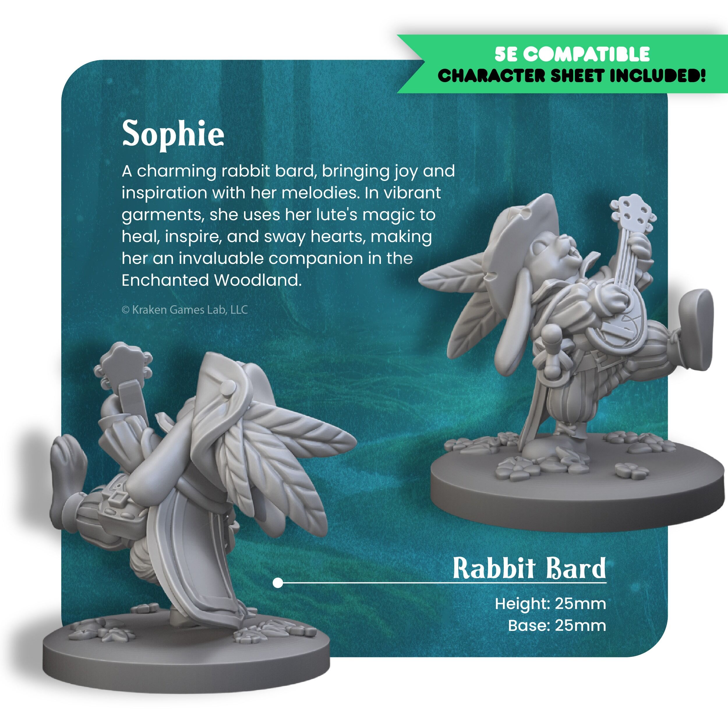 Bramble Heart - Hero Collection 01: Sophie, Rabbit Bard