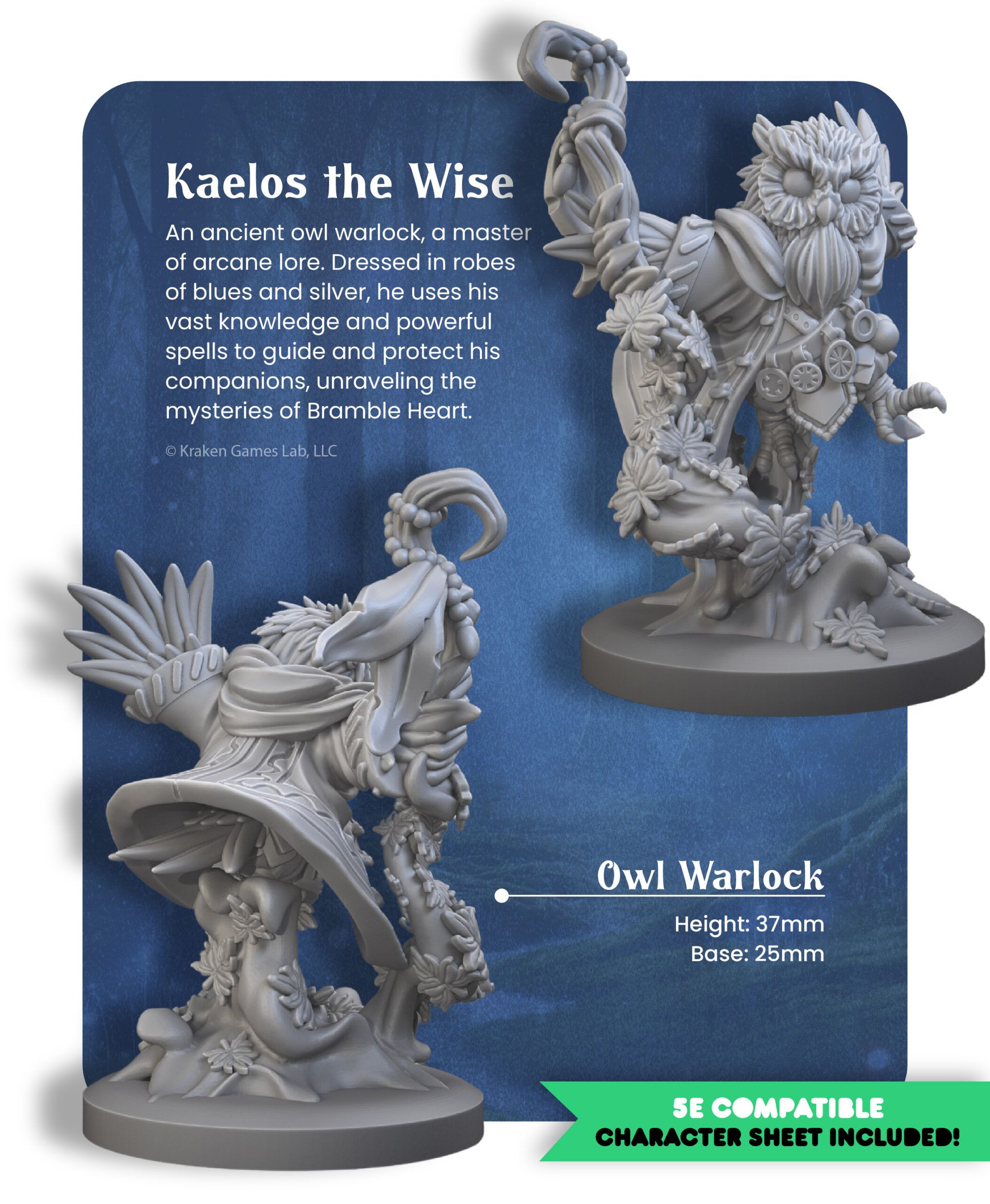 Bramble Heart - Hero Collection 01: Kaelos the Wise, Owl Warlock